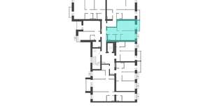 1-к квартира, вторичка, 44м2, 4/9 этаж