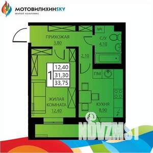 1-к квартира, вторичка, 31м2, 6/8 этаж