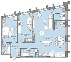 2-к квартира, вторичка, 96м2, 11/15 этаж