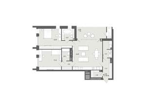2-к квартира, строящийся дом, 119м2, 2/6 этаж