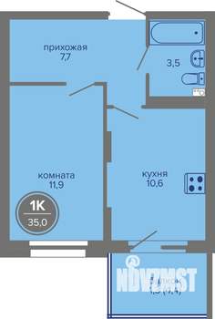 1-к квартира, вторичка, 35м2, 5/26 этаж