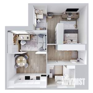 2-к квартира, вторичка, 52м2, 15/18 этаж