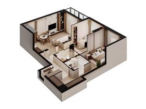 3-к квартира, строящийся дом, 94м2, 6/6 этаж