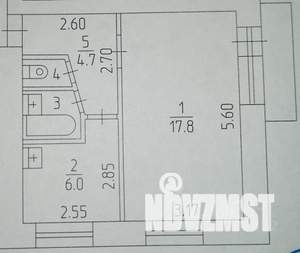 1-к квартира, вторичка, 32м2, 3/5 этаж