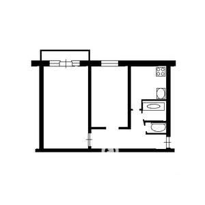 2-к квартира, вторичка, 46м2, 4/5 этаж