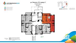 3-к квартира, вторичка, 64м2, 1/8 этаж