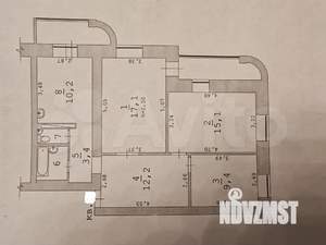 3-к квартира, вторичка, 71м2, 12/18 этаж