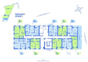 2-к квартира, вторичка, 40м2, 1/9 этаж