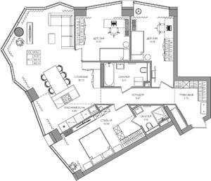 4-к квартира, строящийся дом, 100м2, 8/28 этаж