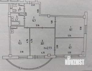 3-к квартира, вторичка, 92м2, 14/25 этаж