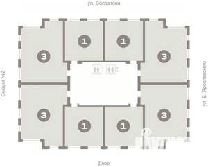 3-к квартира, вторичка, 69м2, 2/16 этаж