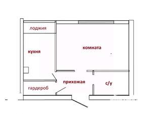 1-к квартира, вторичка, 35м2, 5/9 этаж