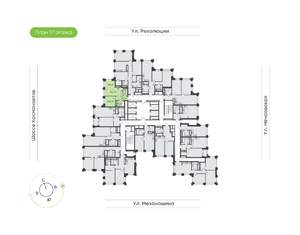 2-к квартира, вторичка, 45м2, 17/30 этаж