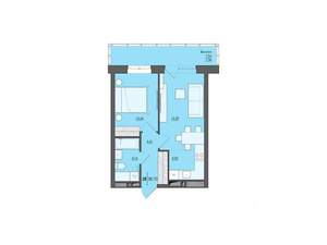 2-к квартира, вторичка, 39м2, 16/25 этаж