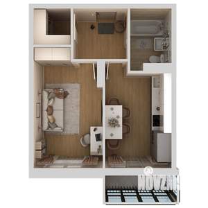 1-к квартира, вторичка, 37м2, 4/9 этаж