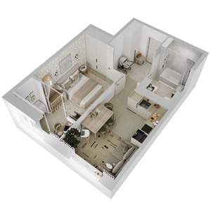 1-к квартира, вторичка, 43м2, 2/18 этаж