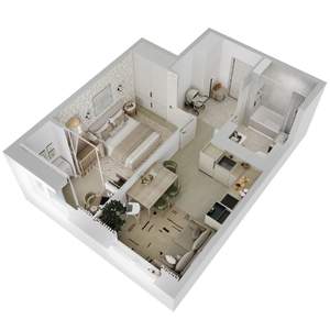 1-к квартира, вторичка, 42м2, 3/18 этаж