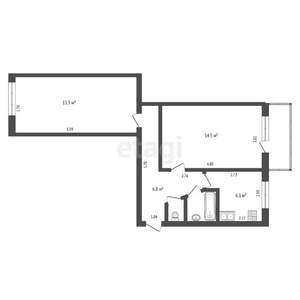 2-к квартира, вторичка, 46м2, 3/5 этаж