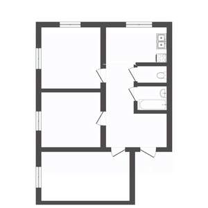 3-к квартира, вторичка, 62м2, 2/5 этаж